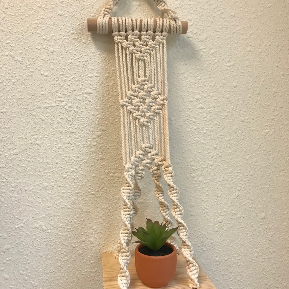 Boho Macrame Mini Shelf